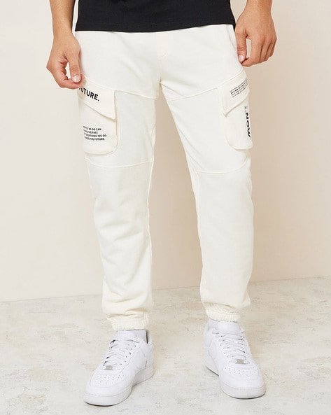 Buy Cream Track Pants for Men by Styli Online