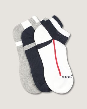 sketchers Men Pack of 3 Colourblock Ankle-Length Socks-picture-35