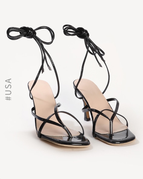 Elastic Strapped Lover Heels | vendor-unknown – Giti Last Call