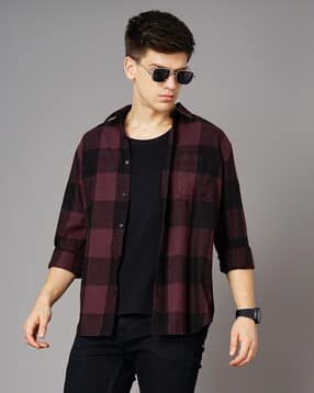 british club Men Flannel Checks Slim Fit Shirt-picture-39