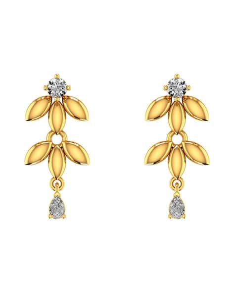 Buy Yellow Gold Earrings for Women by Zeya Online