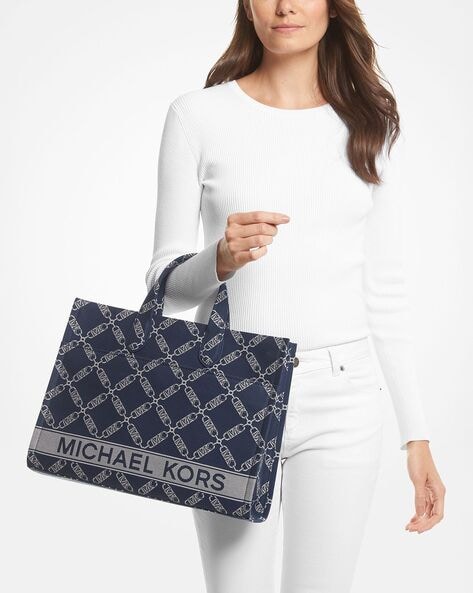 Michael kors navy hot sale blue tote bag