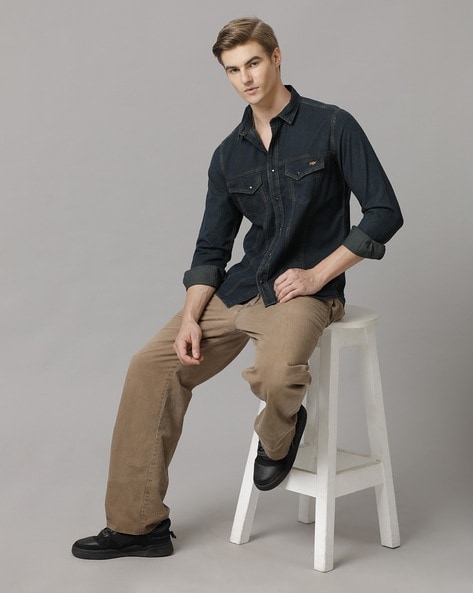 Men's Lako Denim Shirt In Dark Grey | Isabel Marant IN