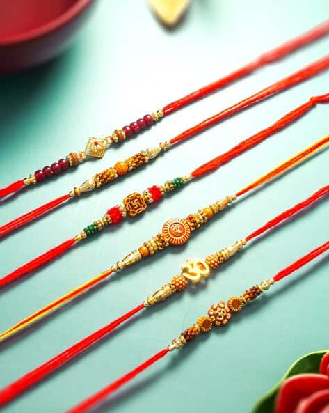 MATCHITT Set of 6 Beaded Rakhis