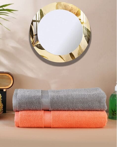 Buy Grey Orange Towels Bath Robes for Home Kitchen by Urban