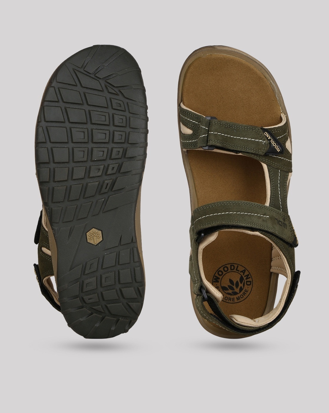 Buy WOODLAND Men Olive Sandals Online at Best Price