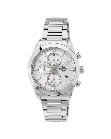 Men ED582 EDifice EFB-710D-7AVUDF White Analog Dial Silver Stainless Steel  Band Watch