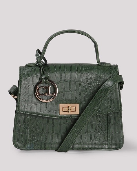 Buy Carlton London Brown Croco Handbag (M) online