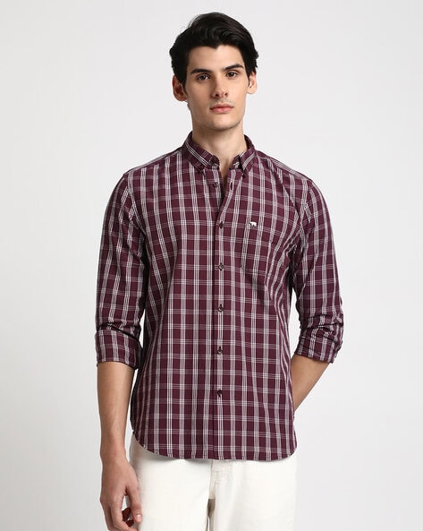 Buy Maroon Shirts for Men by THE BEAR HOUSE Online