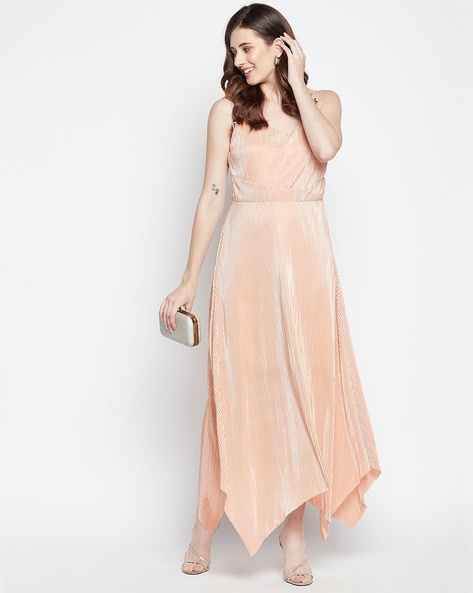 Peach embellished maxi clearance dress