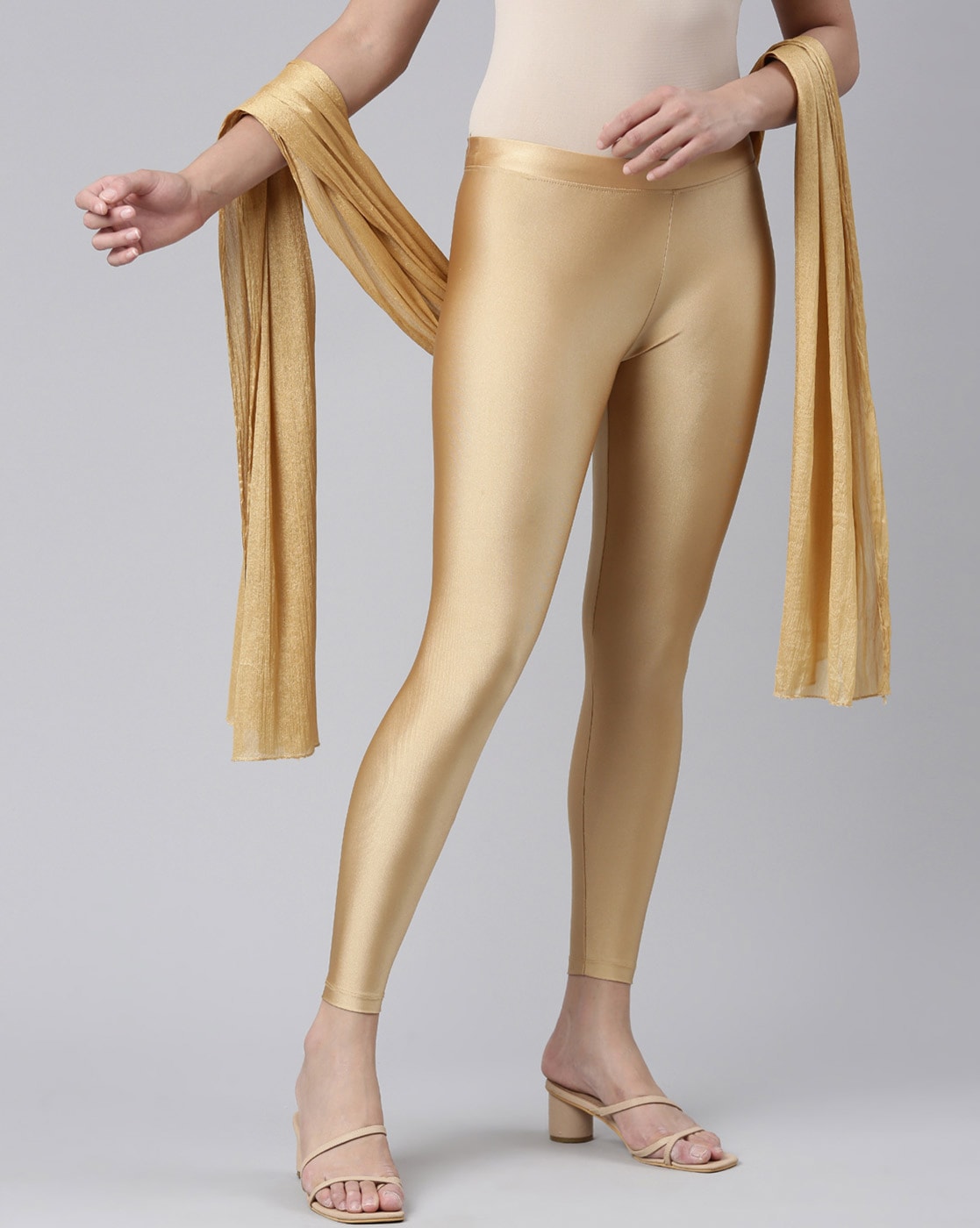 Buy Gold Leggings for Women by Twin Birds Online