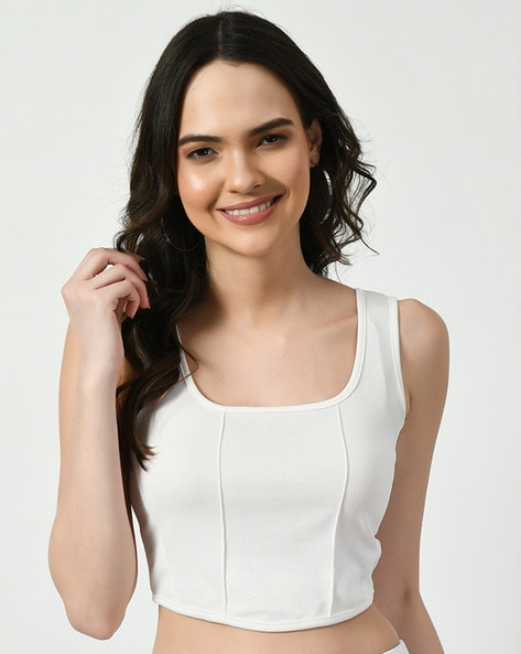 Buy White Tops for Women by CLAFOUTIS Online