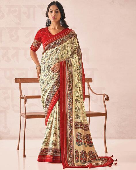 Buy Bule color off saree model saree at Amazon.in