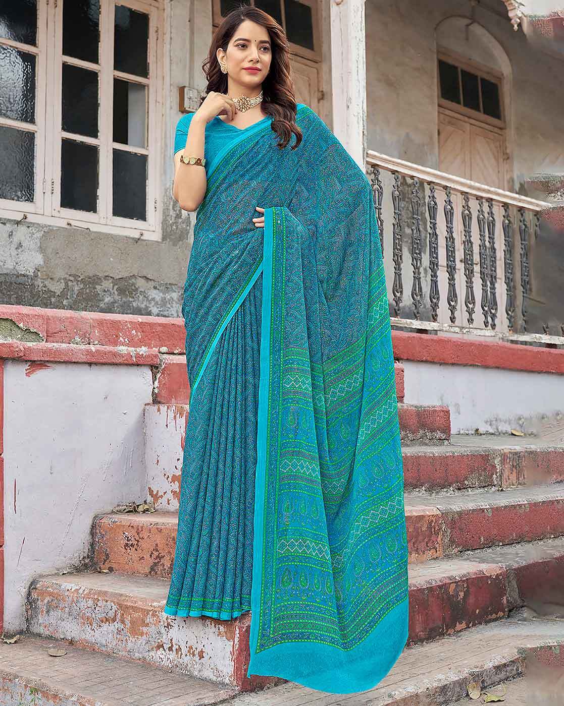 Luxurious Muga Silk Chiffon Saree – korobidesign
