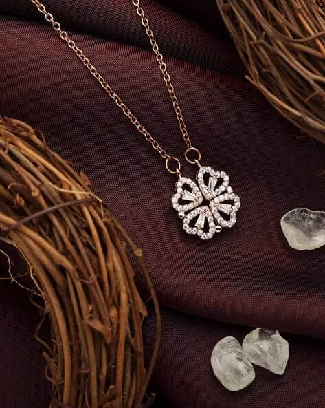 Buy Rose Gold-Toned Necklaces Pendants for Women by Glowzi