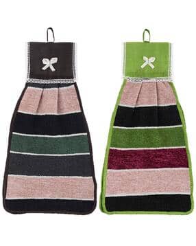 kuber industries Set of 2 Colourblock Hand Towels-picture-19