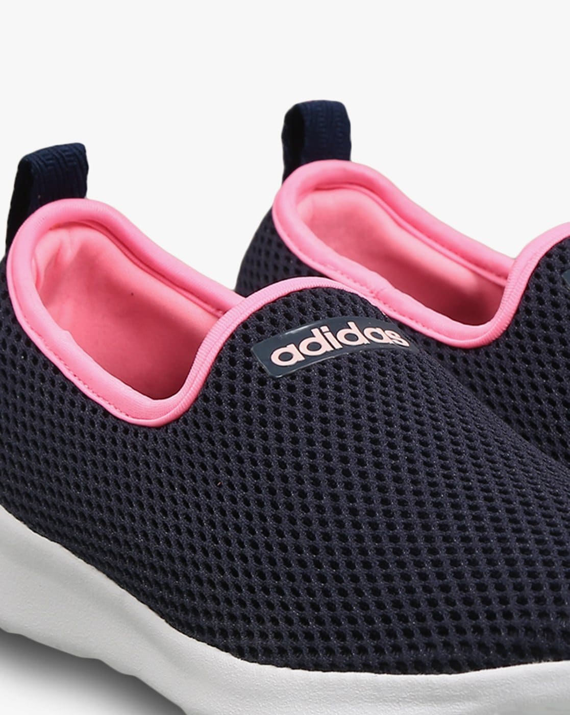 Adidas neo women's cloudfoam lite racer slip on sneakers shoes clearance black/navy