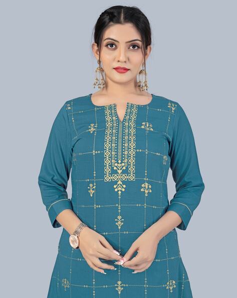 Buy Teal Kurtis & Tunics for Women by ESTELA Online