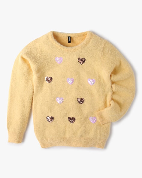 Girls on sale fur sweater