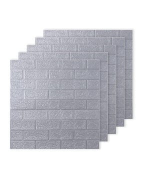 kuber industries Set of 5 3D Foam Brick Wallpaper Stickers-picture-22