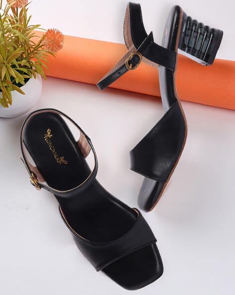 LONGWALK Open-Toe Chunky Heeled Sandals