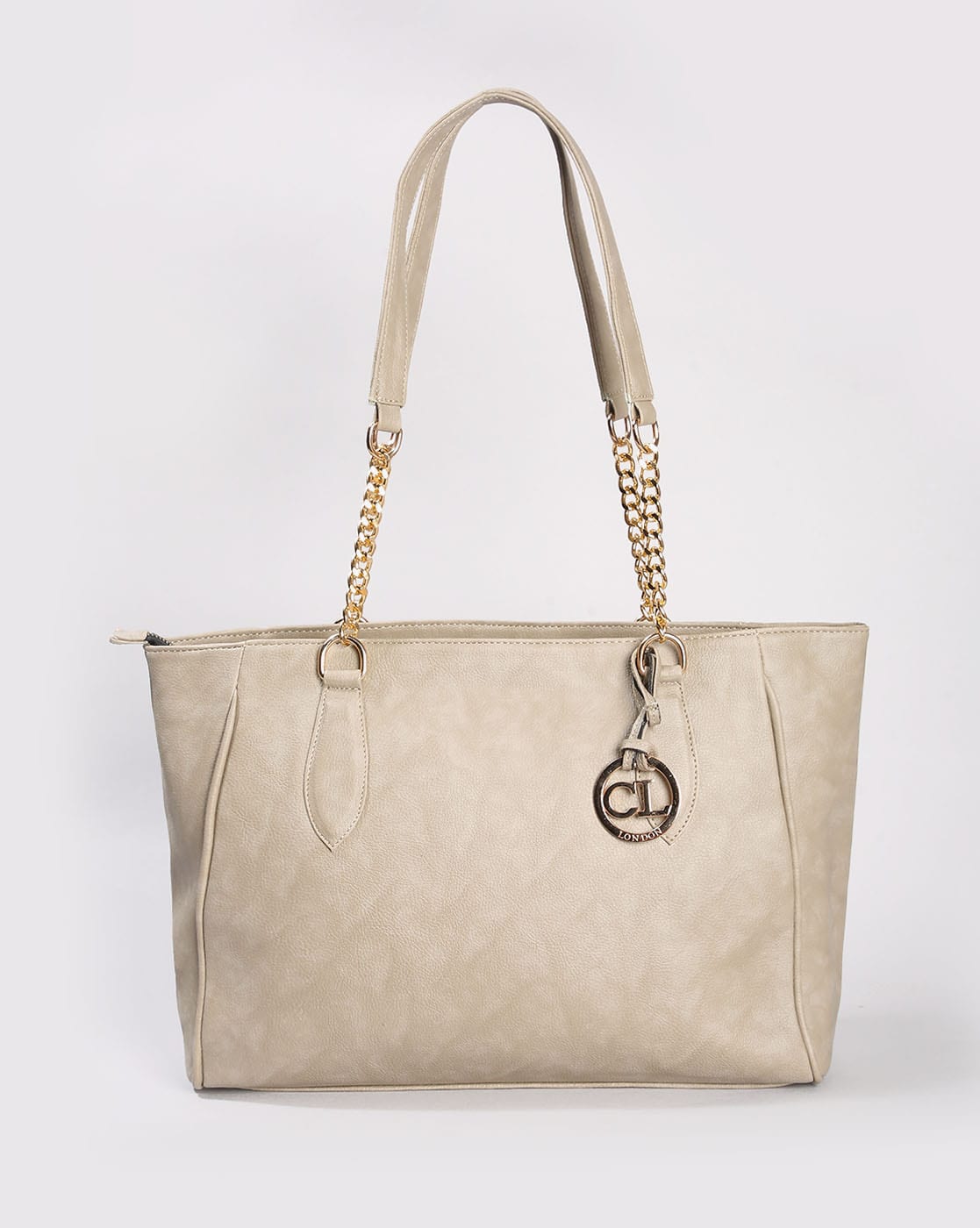 Buy Carlton London Grey Structured Handheld Bag (M) online