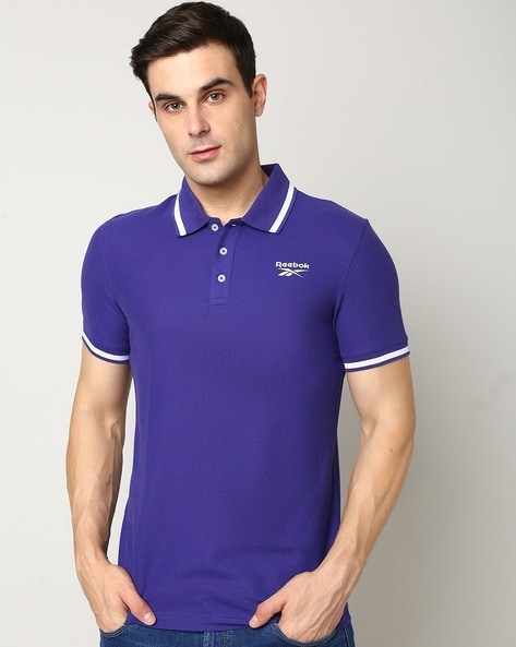 reebok polo shirts mens purple