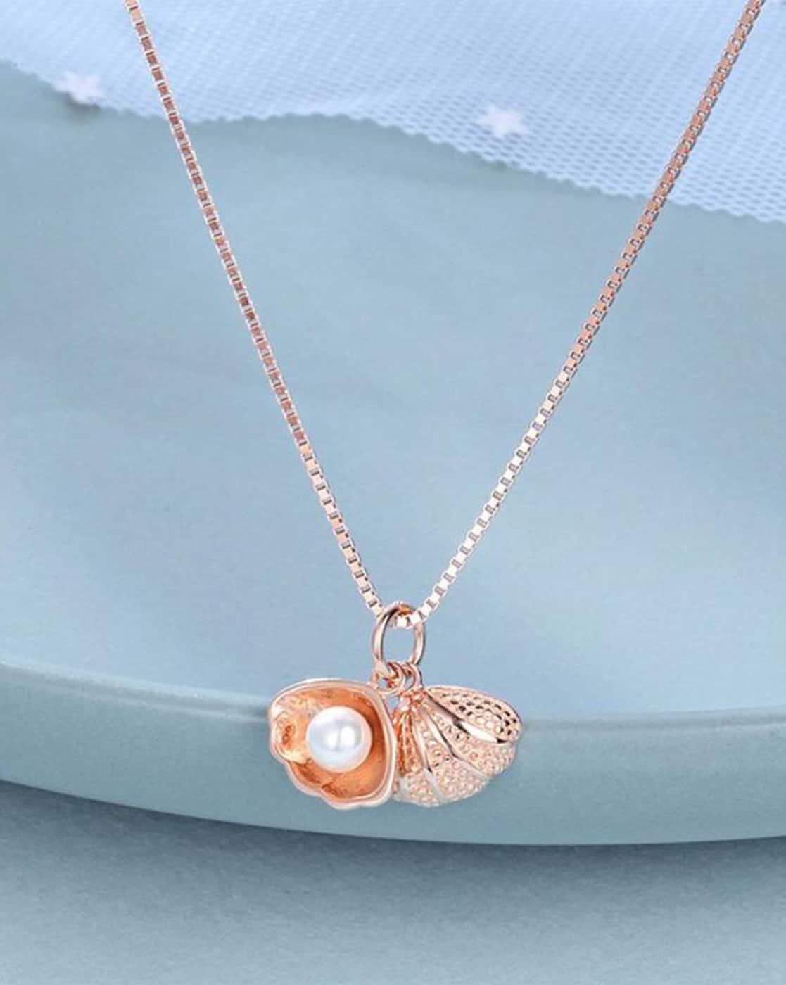 Buy Rose Gold-Toned Necklaces Pendants for Women by Glowzi