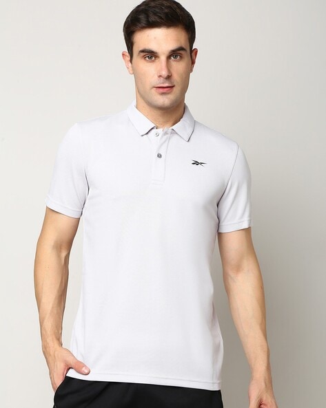 reebok polo shirts mens grey