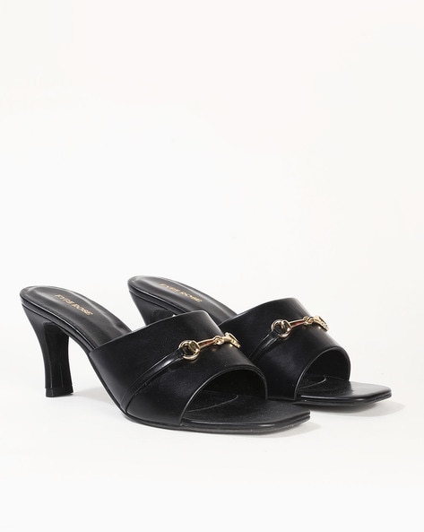 Gucci black heeled online sandals