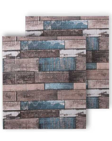 Kuber Industries Set of 2 Printed 3D Foam Brick Wallpaper Stickers