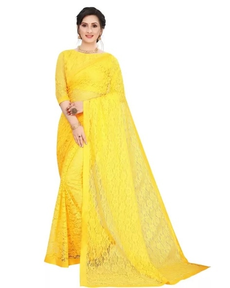 Florence Embroidered Rusal Net Saree