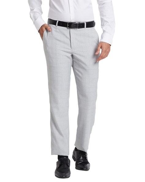 Park Avenue Checked Relaxed Fit Trousers