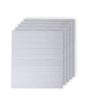 kuber industries Set of 5 3D Foam Brick Wallpaper Stickers-picture-28