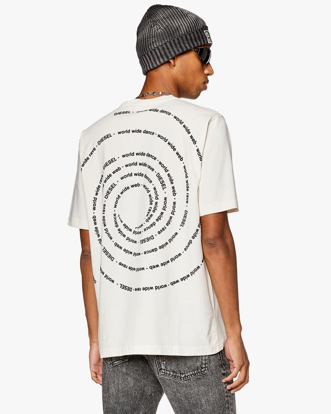 Buy DIESEL T-Just-L8 White Regular Graphic T-Shirt | White Color