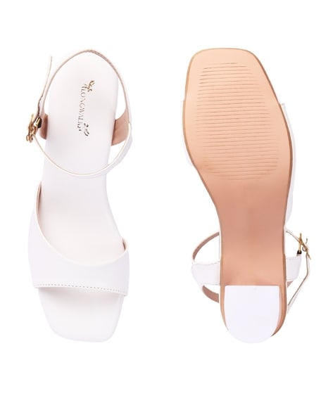 Buy White Heeled Sandals for Women by LONGWALK Online Ajio