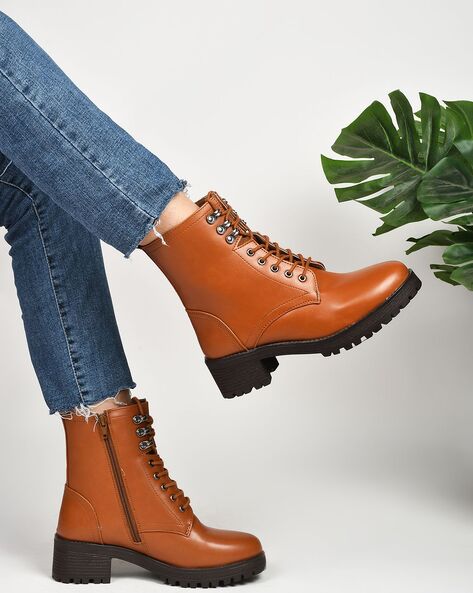 Orange store womens boots