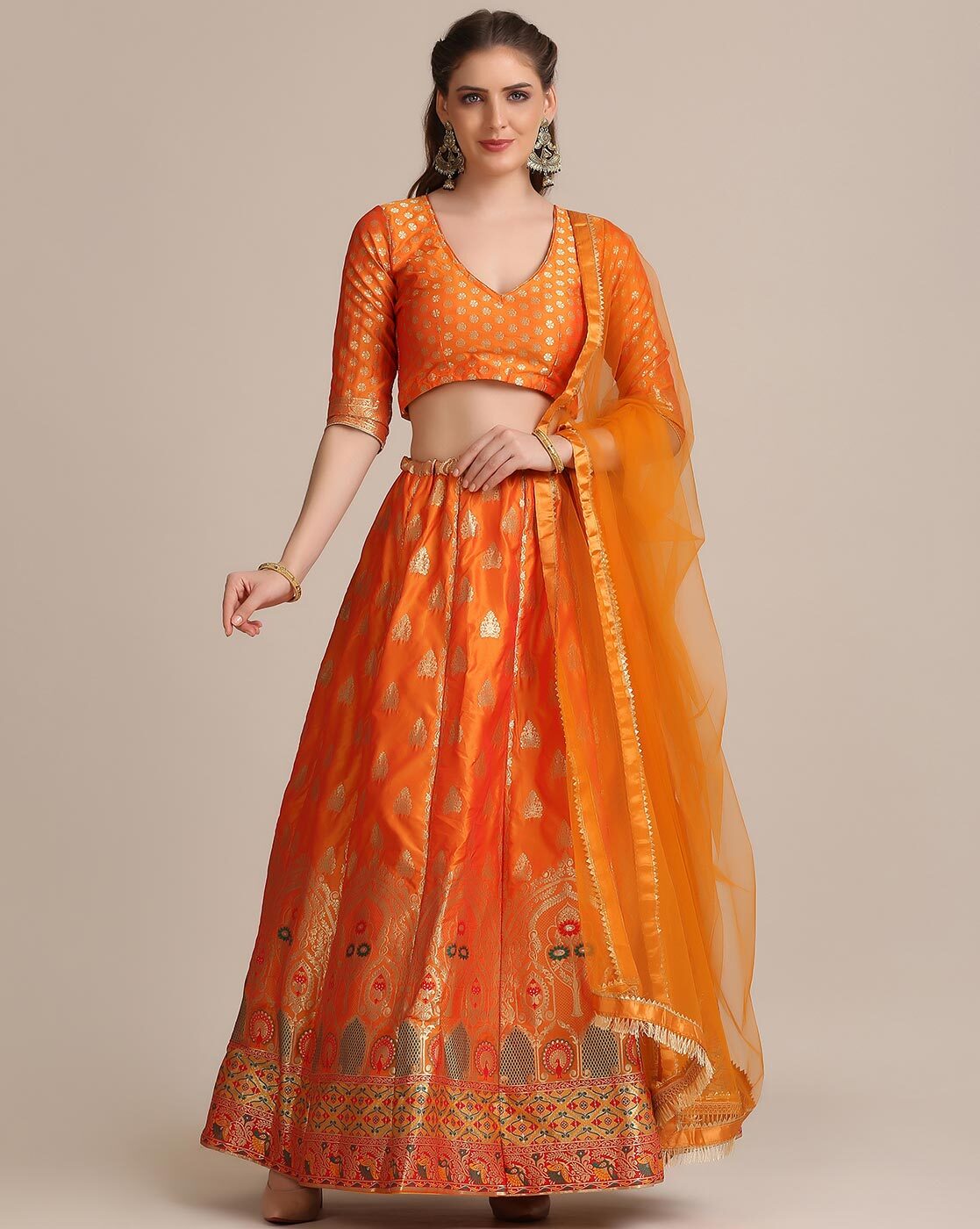 Orange clearance lehenga choli