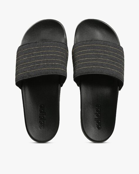 Adidas Adilette Cf Mono Black Slippers for Men online in India at