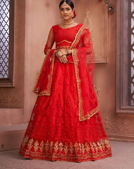 Buy Red Girls Lehenga Choli Online | G3fashion.com