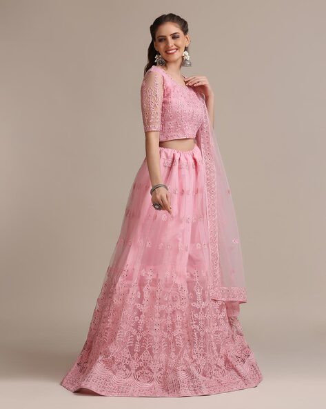 Buy HALFSAREE STUDIO Pink Banarasi silk Zari Woven New Lehenga Design  Online at Best Prices in India - JioMart.