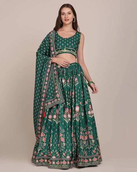 Buy Green Lehenga Choli Sets for Women by Zeelpin Online | Ajio.com