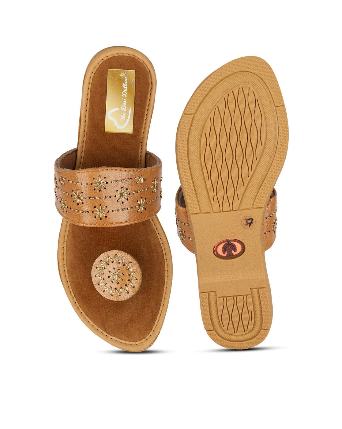 Buy Brown Flat Sandals for Women by THE DESI DULHAN Online Ajio