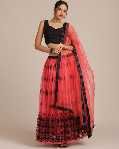 Adya Peach Lehenga Set 126-PCH – indiinside