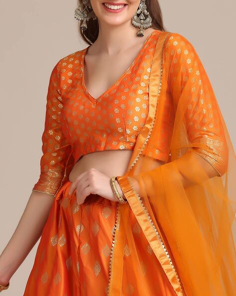 Buy Orange Lehenga Choli Sets for Women by Halfsaree Studio Online |  Ajio.com