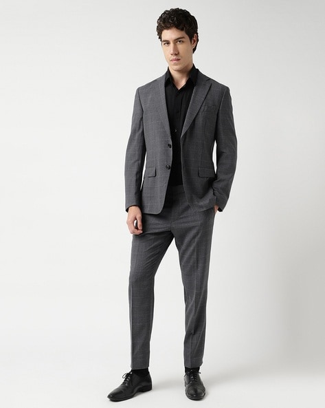 Buy BOSS Performance-Stretch Checked Slim-Fit Suit