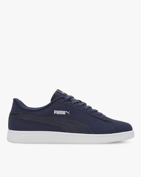 Puma Men Smash V2 Buck Lace-Up Sneakers