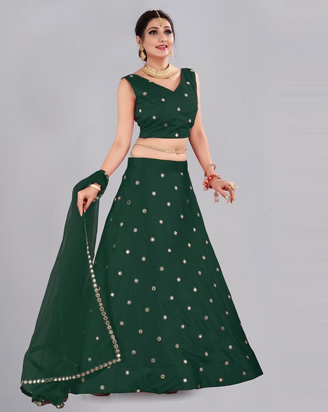 Purple and olive green Lehenga In Georgette With Heavy Sequence work – MOHAR