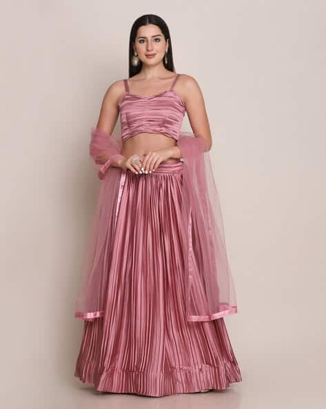 Flared Lehenga Choli Set with Dupatta
