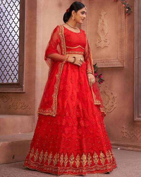 Red%20women%20lehengas%20sharon - Buy Red%20women%20lehengas%20sharon online  in India